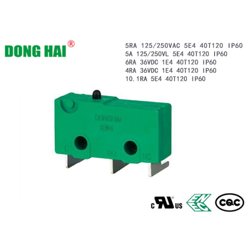 Stabiele afdichting IP60 Stofdichte miniatuur microschakelaar