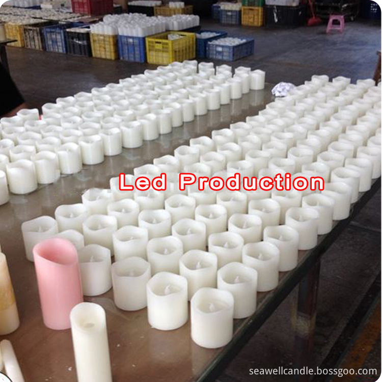 LED Pillar candle production