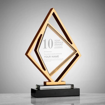 2025 Newest Irregular Metal Trophies and Crystal Medals for Custom Awards