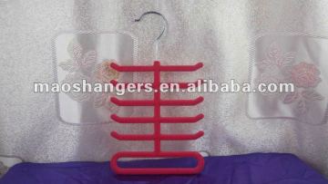 anti-slipping flocking tie hanger