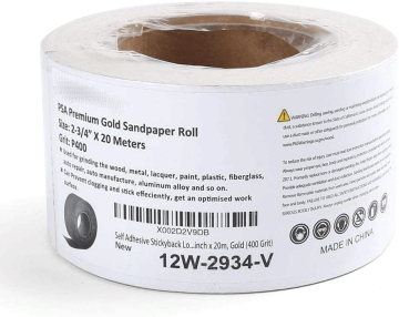 PSA Self Adhesive Aluminum Oxide Sandpaper Roll - 60 to 600 Grit for Automotive and Woodworking