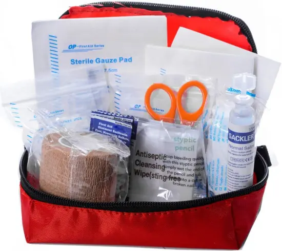 customize logo bag pet small red first aid kit