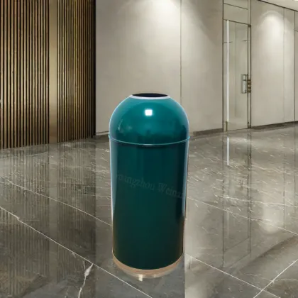 Customizable Coffee Shop Stainless Steel Outdoor Trash Can