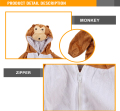 Hete verkoop dierlijke hooded jumpsuits cartoon kostuum