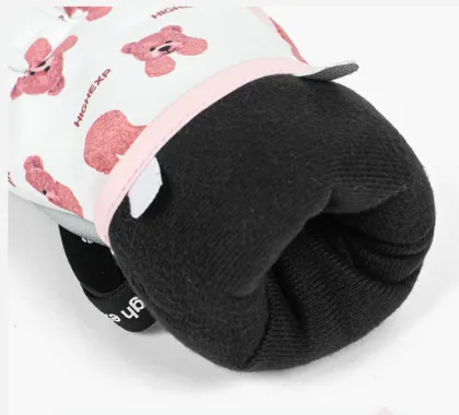 Children's Ski Gloves Double Board Five Finger