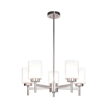 Modern 5 Light Adjustable Factory Nordic High Ceiling Chandelier Pendants with Glass