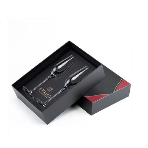 Customized Black Matt wine cup paper gift box