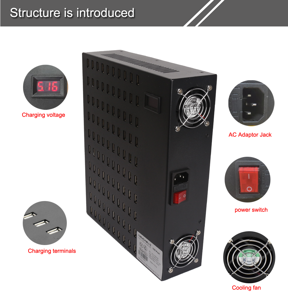 100 Port usb charger Structure is introduced 100 Port usb charger Structure is introduced