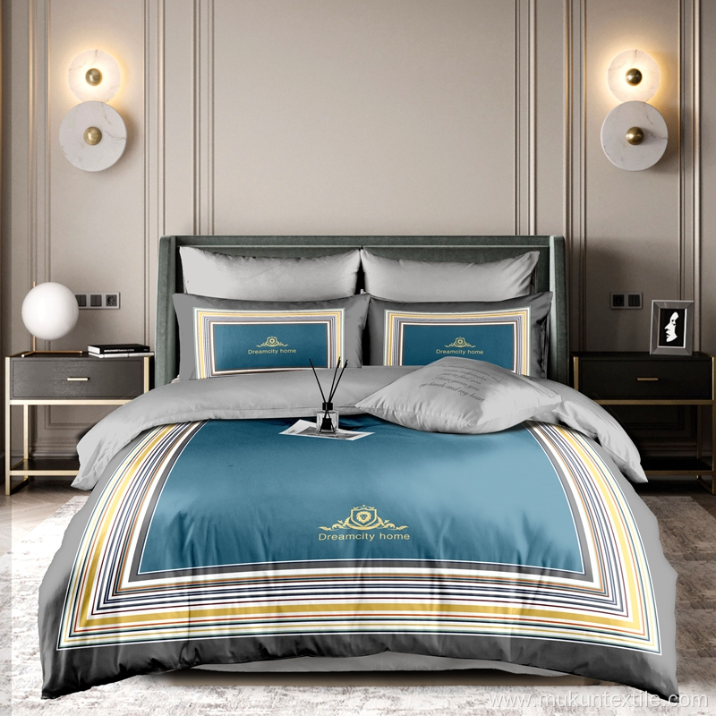 Hotel Luxury Custom digital printing bedding set