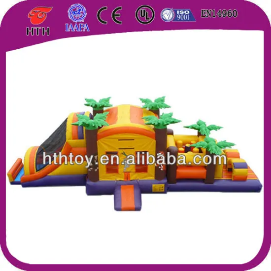 0.55mm PVC material boot camp inflatable obstacle course