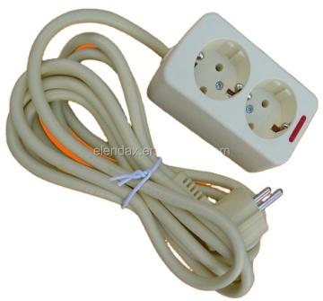 E5002E European Style 2-Way Power Extension Socket with Earth