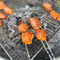 Grill de barbacoa montada en pared de parrilla al aire libre