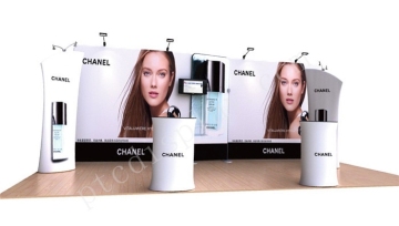 Straight portable advertising display