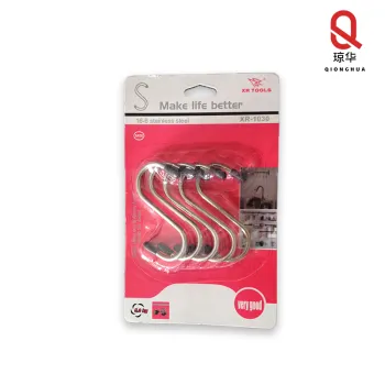 Rubber-Tipped Stainless Steel S Hooks
