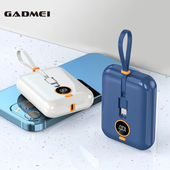 Custom Logo 10000mAh Power Banks with Type-C Charging Cable