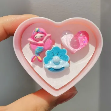 Princess Cute Cartoon Jewelry Set for Girls' Birthday