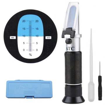 Handheld Refractometer for 0-20% Brix Measurement in Milk (Pure Aluminium)