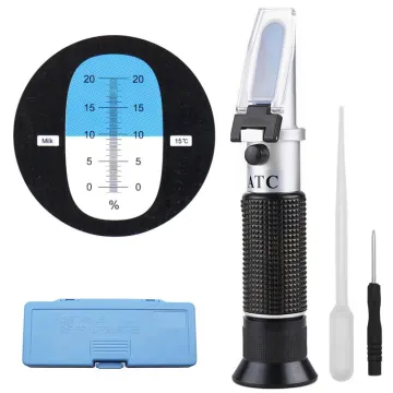 Handheld Refractometer for 0-20% Brix Measurement in Milk (Pure Aluminium)