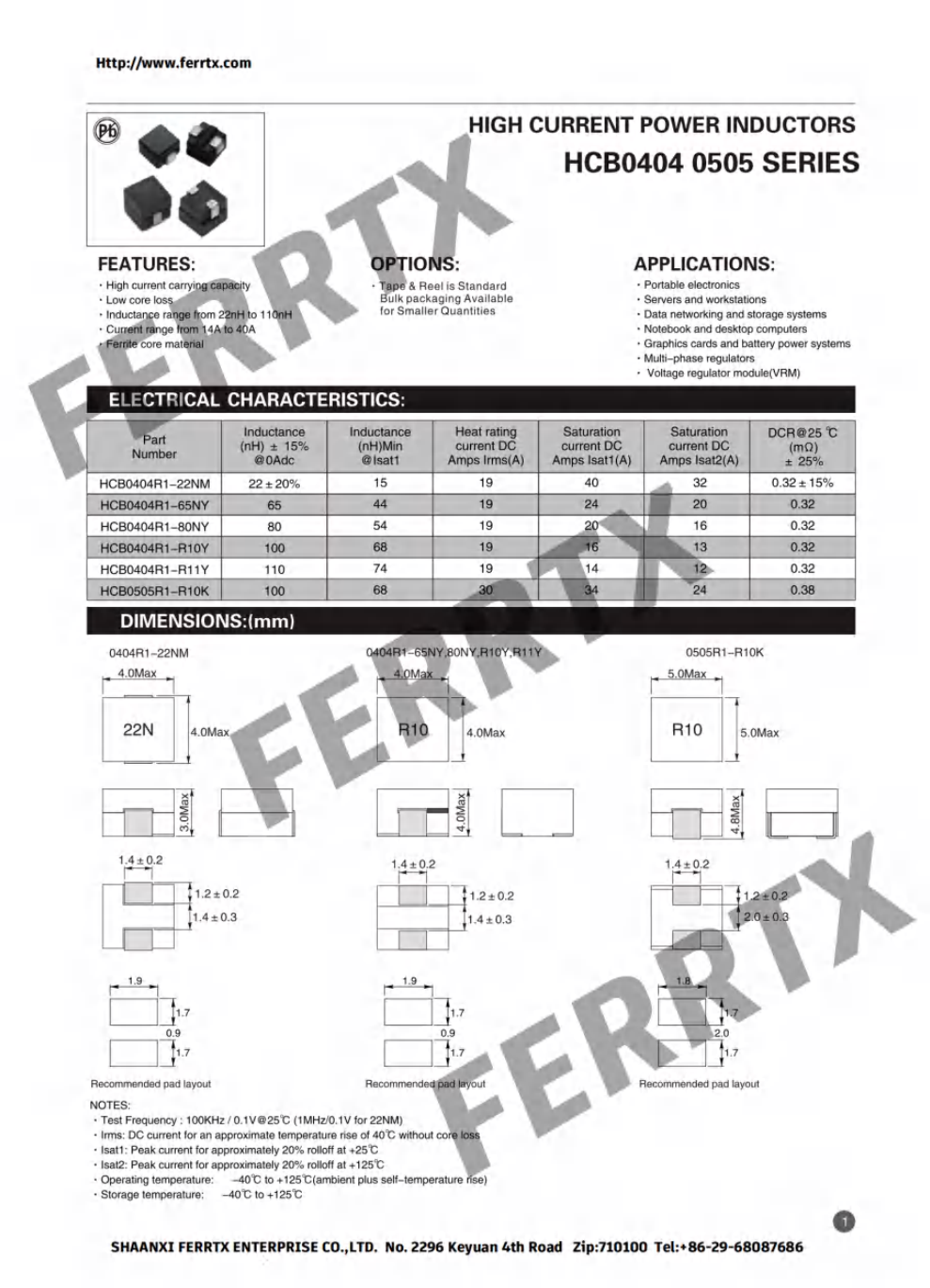 High Voltage Inductor HCB