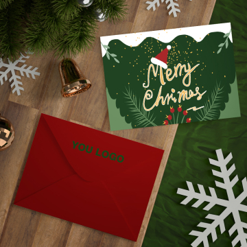 Aangepaste handgeschreven kerstkaarten - dubbelzijdige afdrukbare wenskaarten