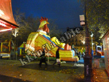 chicken inflatable toboggan slide