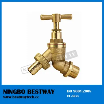 BSP Thread Brass BS1010 Standard Stop Cock with nozzle