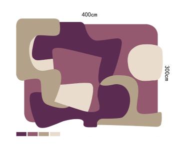 Covor Teppe Character Rug - Handmade Modern Design Polyester Rugs for Living Room and Bedroom