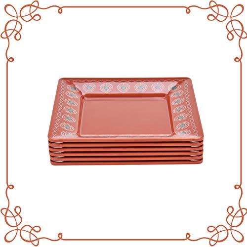 8" Melamine Square Plate Set