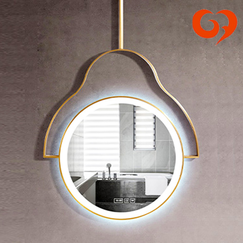 Disegni di specchi di lusso con cornice in metallo per la decorazione domestica