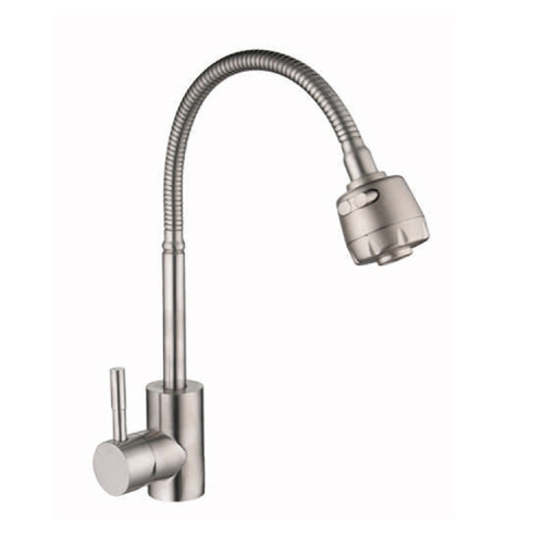 ผู้ผลิตจีน Brushed Nickel European Cold Hot Water Kitchen Sink Faucets Mixers Taps