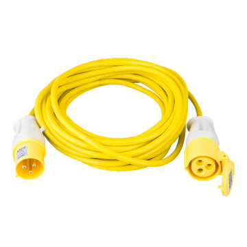 ZNPON 16A 110V CEE Industrial Power Extension Cord with LED Light, 14M H05VV-F 3*1.5MM