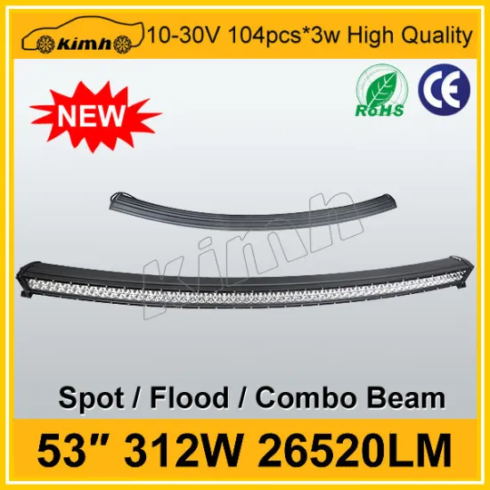 72W 120W 180W 240W 288W 312W 52" curved led light bar