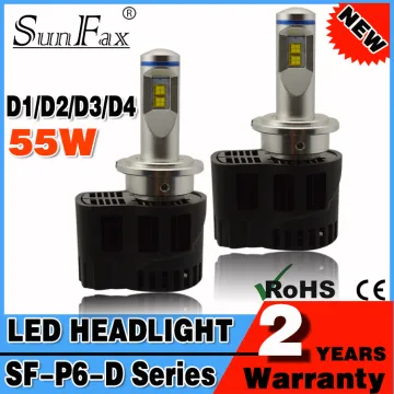 Super Brightness 12V P6 55W 5500lm led daytime running light auto led D1 D2 D3 D4 conversion kits car led bulb