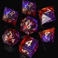 Rolling Dragon Eye DND Dice Set, Sharp Edge Liquid Core Resin Handmade Dice Set 7 PCS for Role Playing Dungeons and Dragons