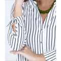 Benutzerdefinierte Damen bedruckte Hemd-Langarmbluse