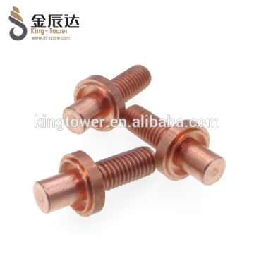 Brass customized short thread stud screws