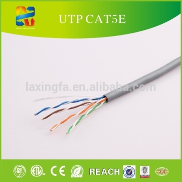 100% Fluke passed 305m gray Lan Cable PVC insulation cable CAT5e UTP Network Cable