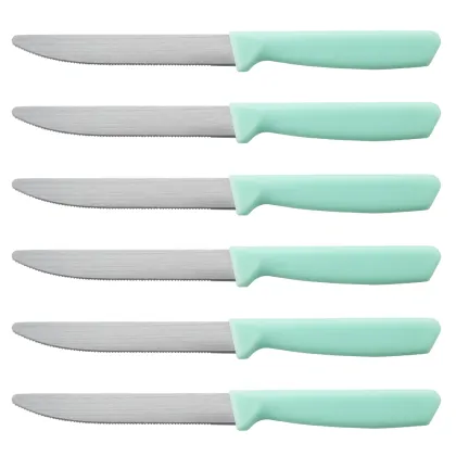 Colorful PP Handle Steak Knife Set by Real Manufacturer