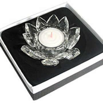 Pure Crystal Lotus Votive Candle Holder - Elegant Decorative Candle Accessory