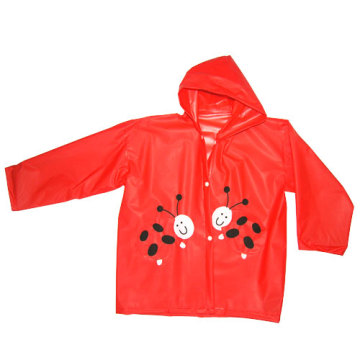 Rotes schönes Mädchen Pvc Regenmantel