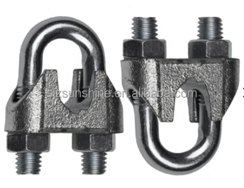 Stainless Steel Adjustable Wire Rope Clips and Clamps: Rigging Hardware Accessories