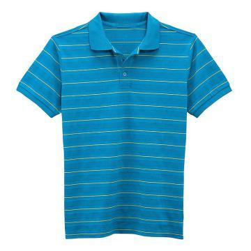 Men Polo Shirt Blue Stripe