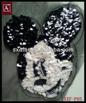 sew on fashion Mickey Mouse sequin patch