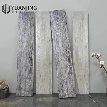 150x800mm Grey Matte Glazed Wooden-Effect Floor Tiles: Solid Wood Look with Non-Slip Porcelain Ceramic Material