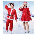 Kids Boys Girls Xmas Party Red Costume Set