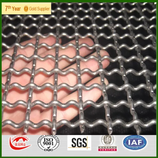 Stainless steel architectural metal crimped wire mesh / crimped weave wire mesh