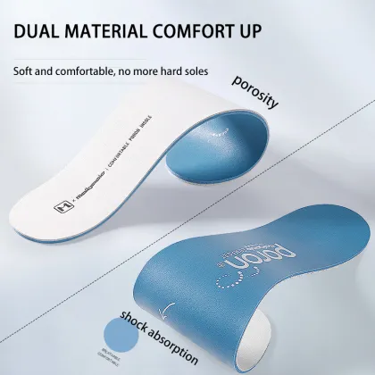 PORON Shock-Absorbing Casual Sports Shoes with Anti-Odor Cowhide Insole