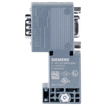 Siemens PLC 6ES7972-0BB70-0XA0 PROFIBUS Connector, 90 Degree, PG Socket - In Stock
