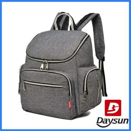 Pink grey linen daddy diaper bags