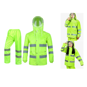 Waterproof Hooded Raincoat with Reflective Safety Features